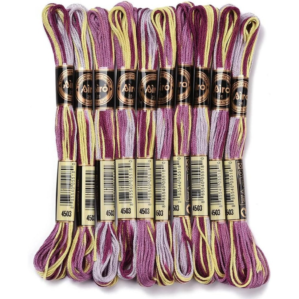 Embroidery Thread - 6 fios roxo variegado bordado fio
