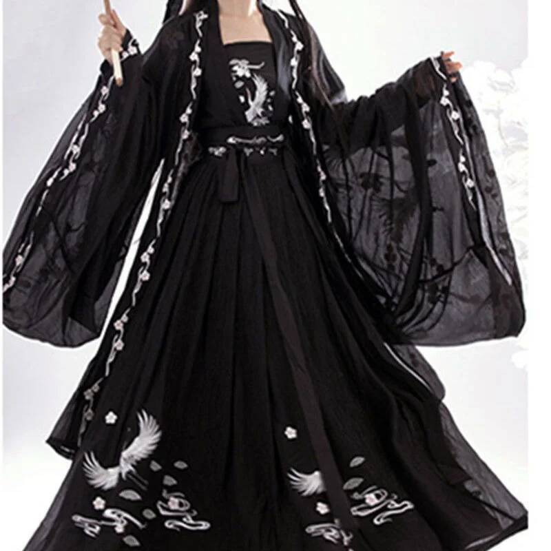 Embroidery Shirt - Chinês antigo hanfu feminino indústria pesada