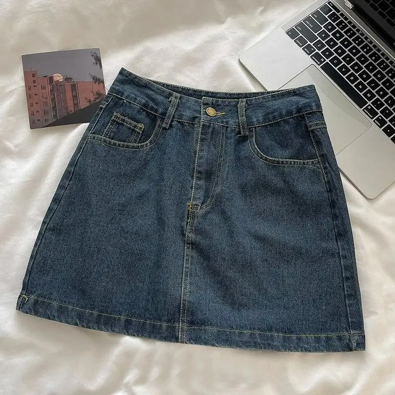 Embroidery Fashion - Conjunto de Saia Jeans Y2K: Jaqueta