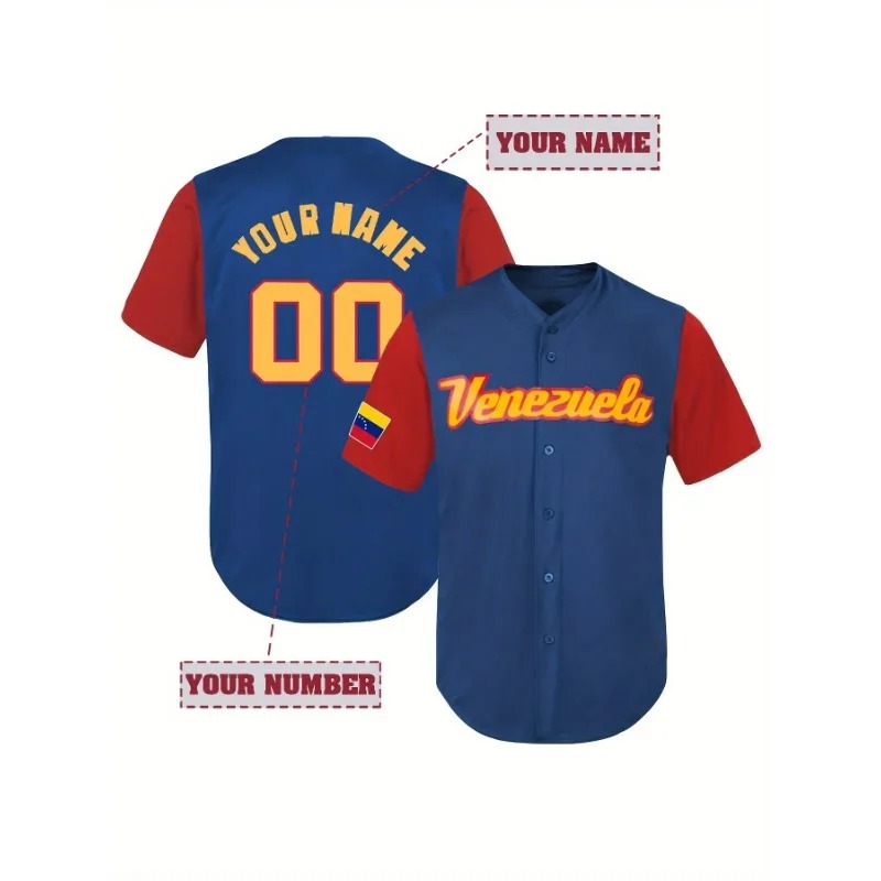 Camiseta de beisebol Venezuela - Embroidery On Shirt avaliação e preço