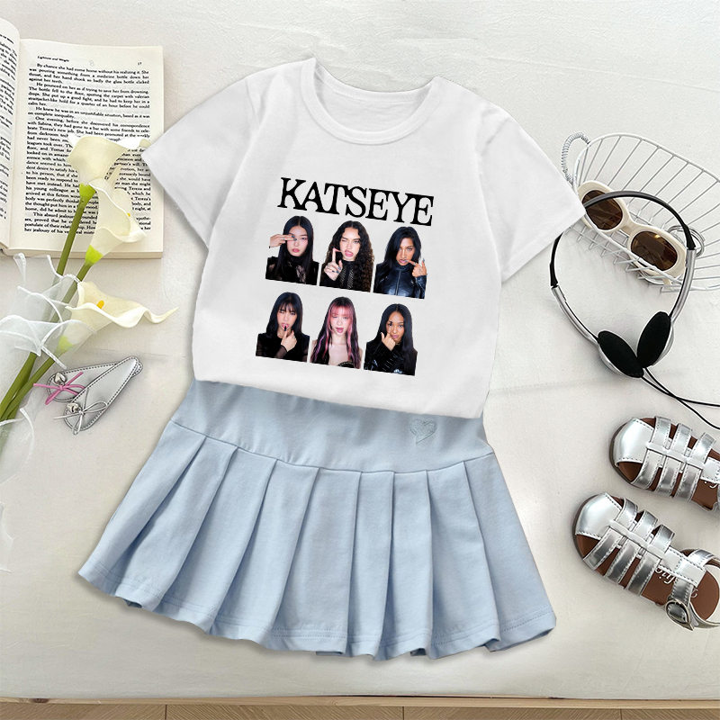 Moda k pop K-KATSEYE camiseta  - Embroidery Shirt avaliação e preço