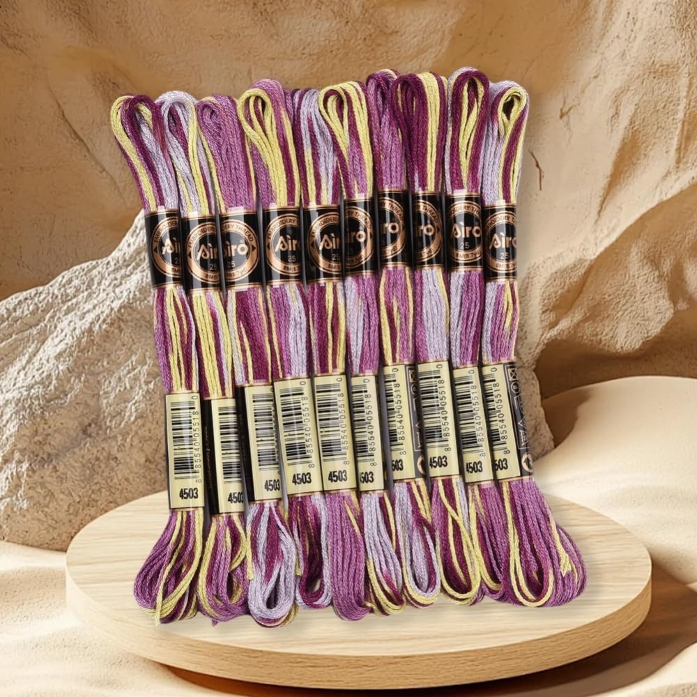 6 fios roxo variegado bordado  - Embroidery Thread avaliação e preço