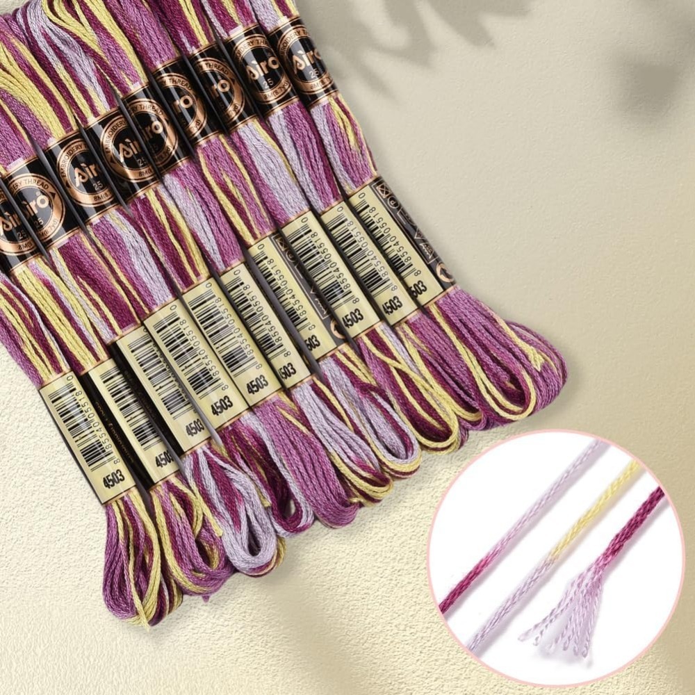 6 fios roxo variegado bordado  - Embroidery Thread avaliação e preço
