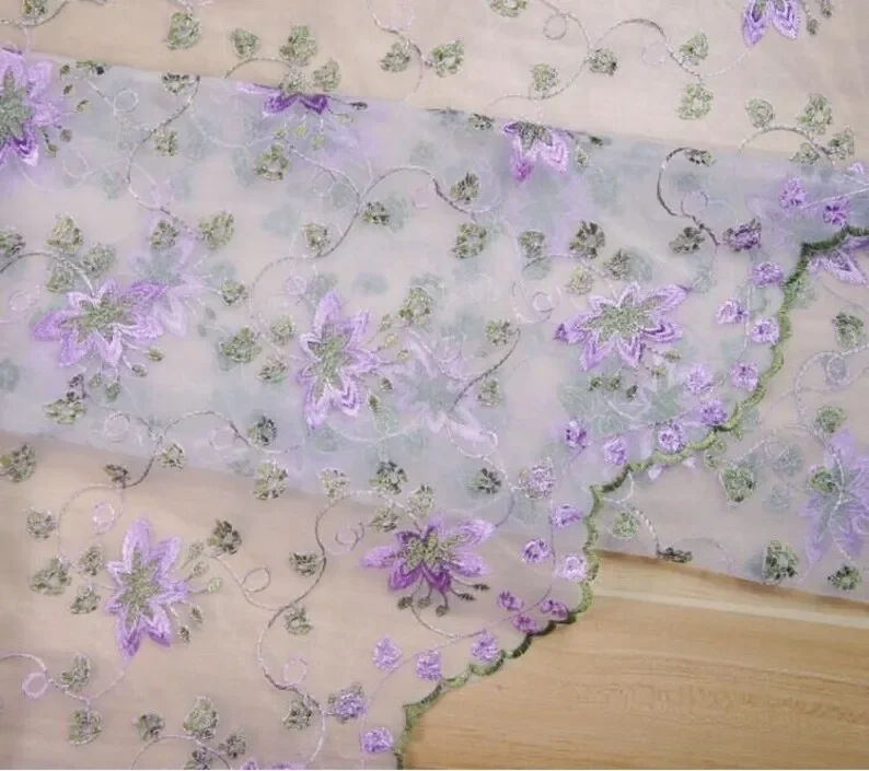 Tecido de renda com bordado de - Embroidery Veil avaliação e preço