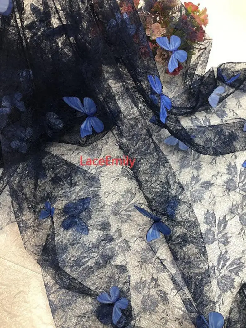 4 cores 3d borboleta bordado t - Embroidery Veil avaliação e preço