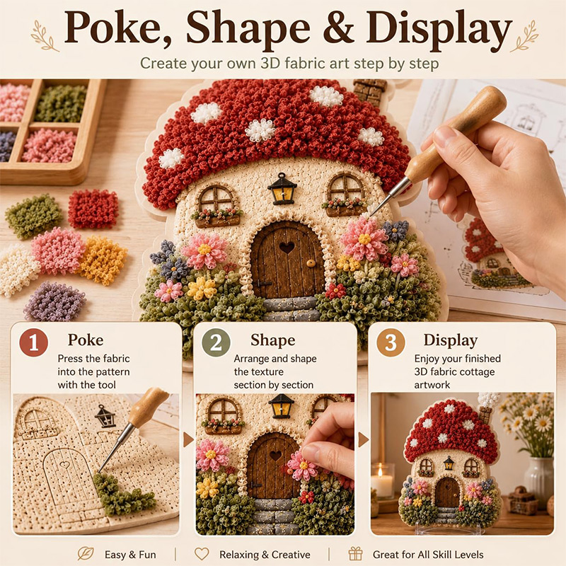 Kit DIY de Arte Poke 3D Casa C - Embroidery Needle avaliação e preço