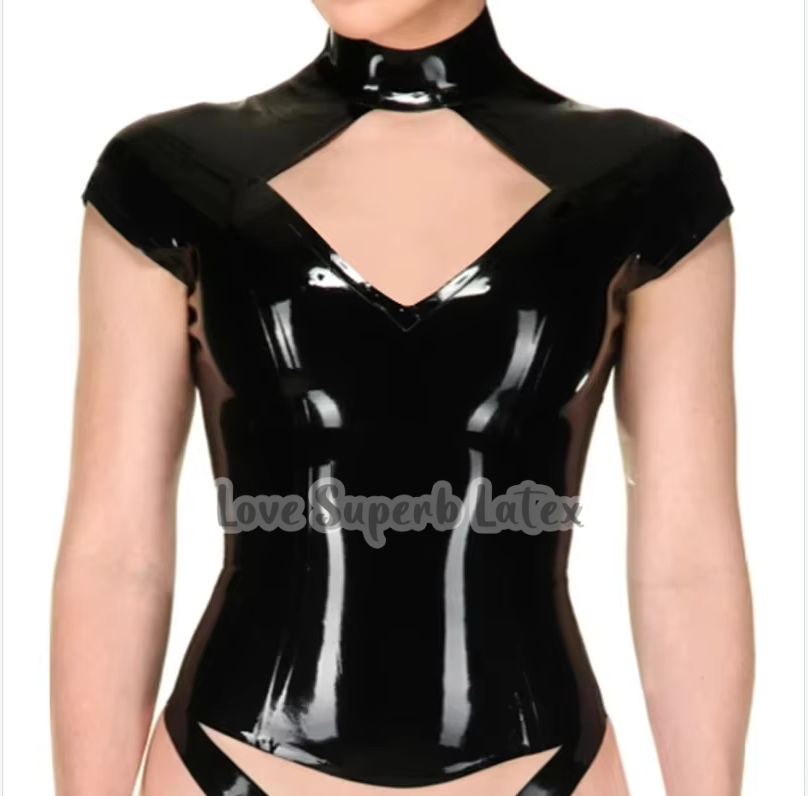 Sexy preto feminino látex mang - Embroidery Art Painting avaliação e preço
