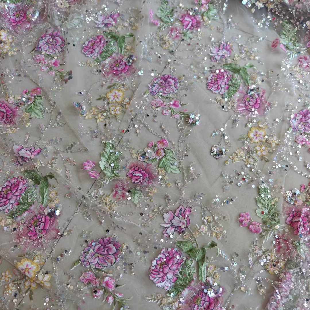 Tecido de Renda Luxuosa com Co - Embroidery Needle avaliação e preço
