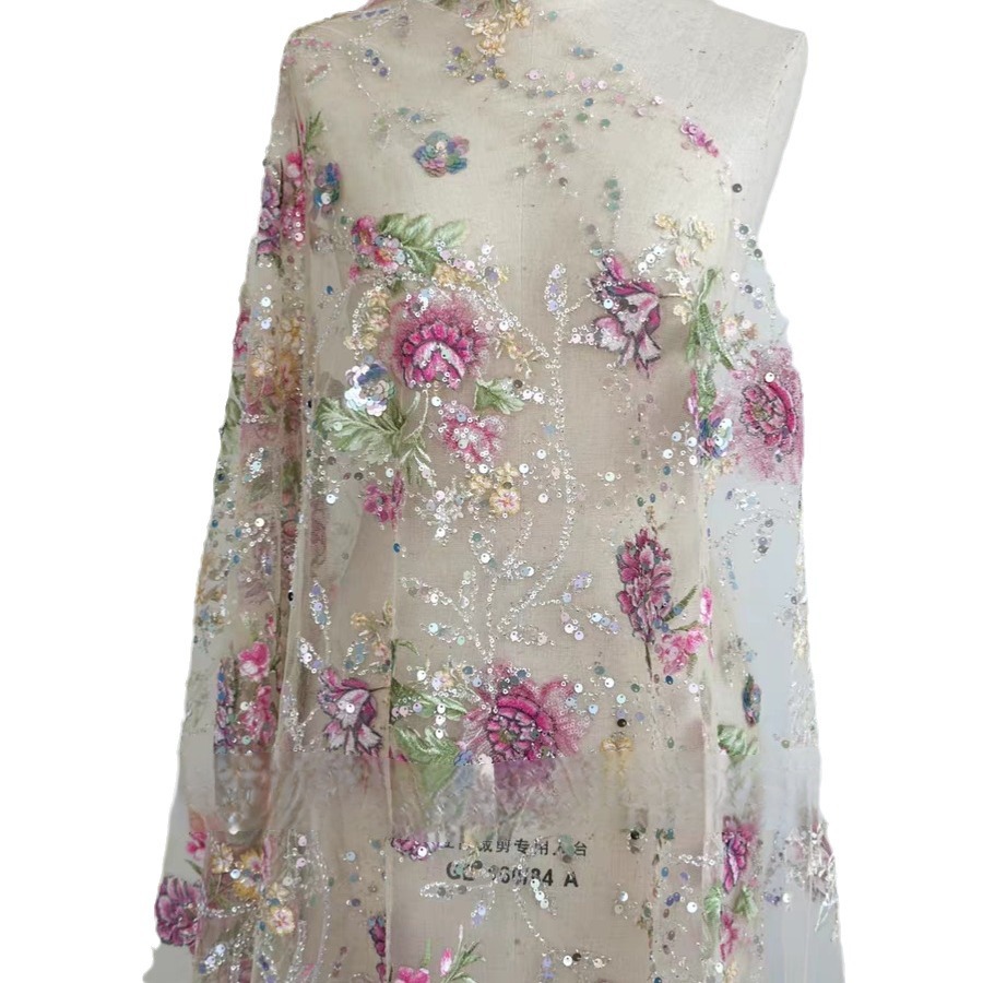 Tecido de Renda Luxuosa com Co - Embroidery Needle avaliação e preço
