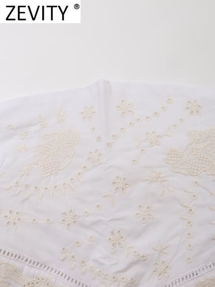 Zevity-Strapless Hollow Out Bl - Embroidery On Shirt avaliação e preço