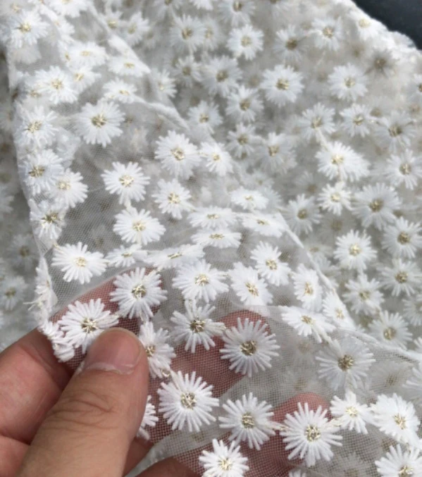 Novo Tecido de Renda Bordada e - Embroidery Veil avaliação e preço