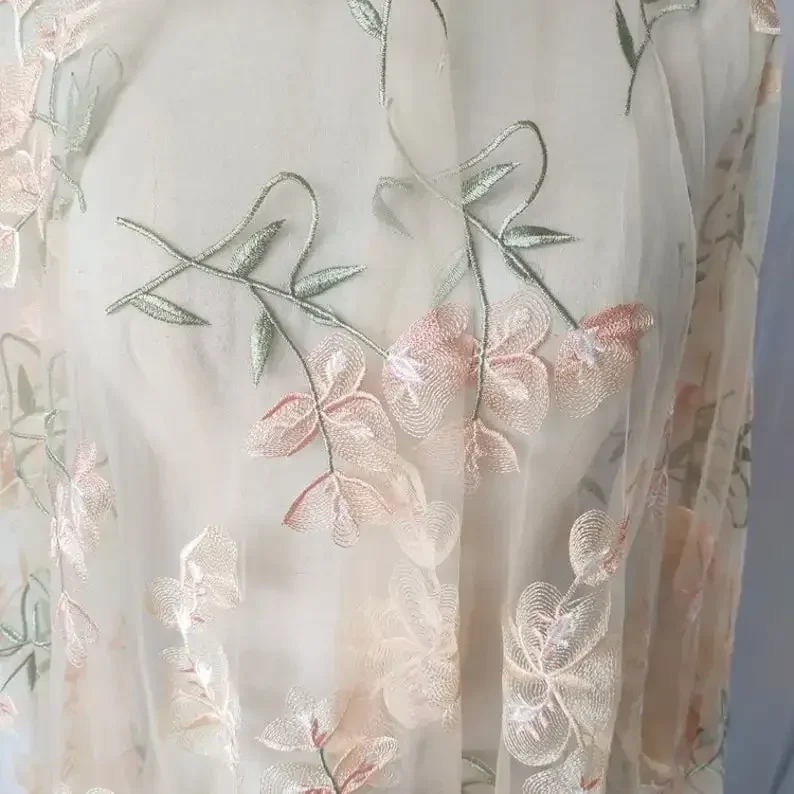 Tecido de renda floral lindo,  - Embroidery Veil avaliação e preço