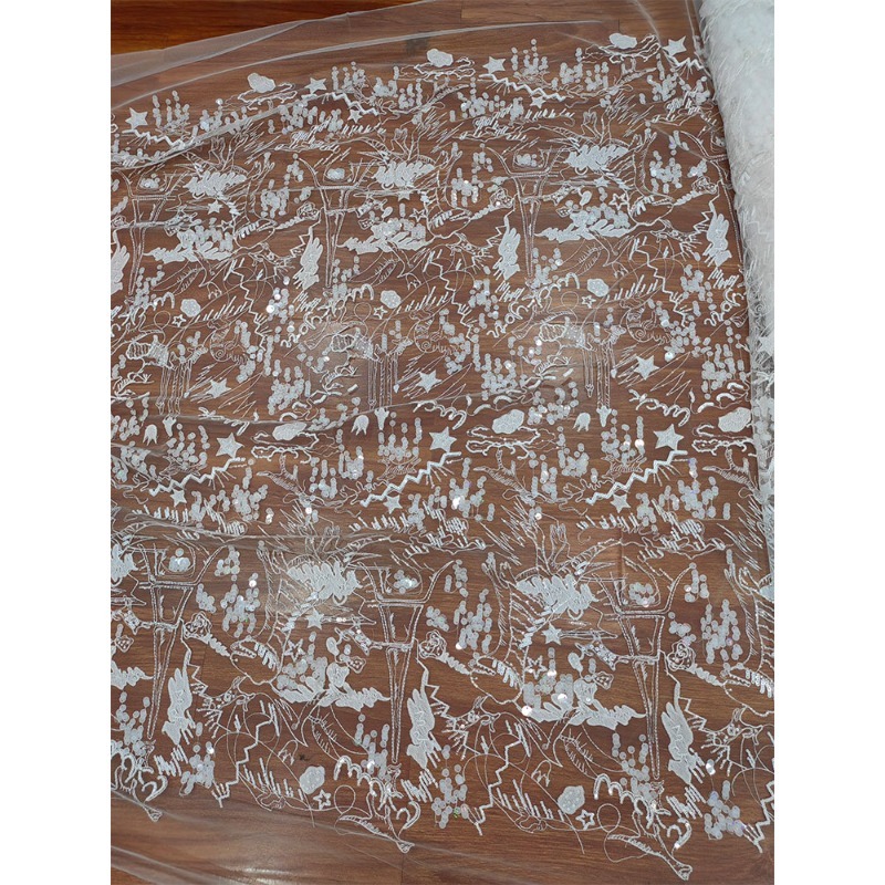 Novo requintado e macio decalq - Embroidery Veil avaliação e preço