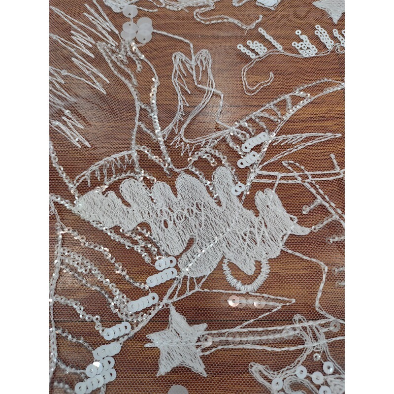 Novo requintado e macio decalq - Embroidery Veil avaliação e preço